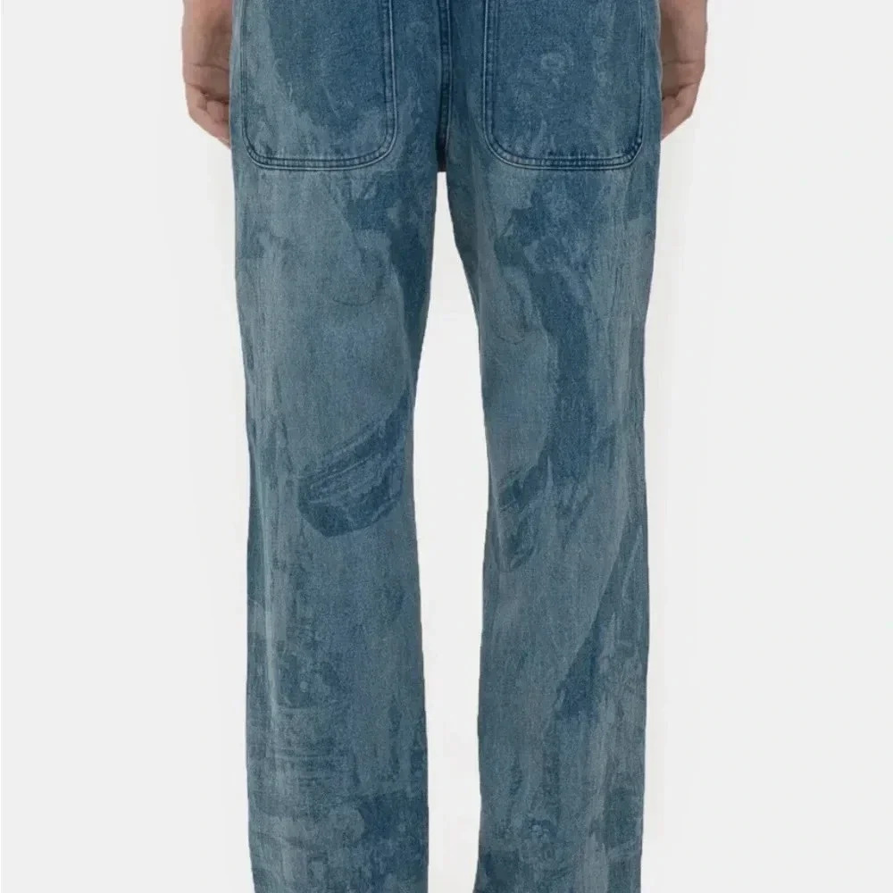 🆕CEEC Men’s Blue Laser Graphic Jeans. Size 36” NWT - Picture 4 of 13